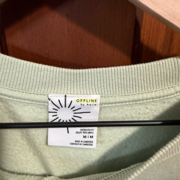 Aerie Cloud Fleece Oversized Crewneck Sweatshirt Size M - Picture 2 of 4